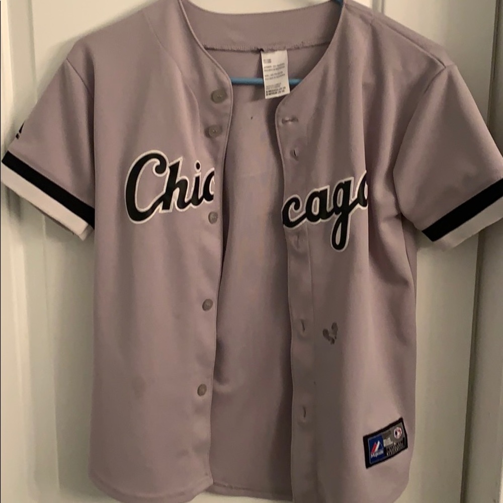 Grey white socks jersey